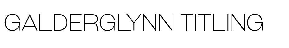 Galderglynn Titling  font